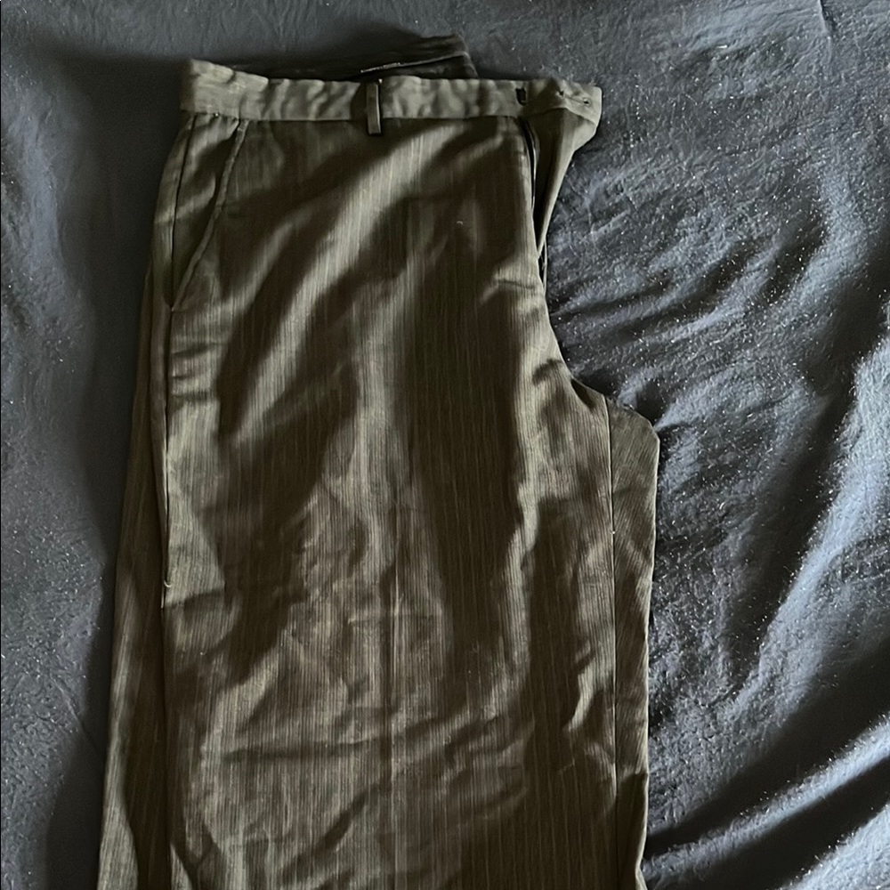 Calvin Klein Dark Grey Dress Pants Flat Front